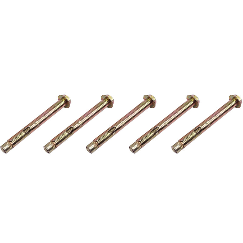 [Australia - AusPower] - 5Pcs Expansion Screw Bolts M10*80 Expansion Anchor Bolts Hex Nut Expansion Sleeve for Concrete Masonry Brick Wall Fixings 