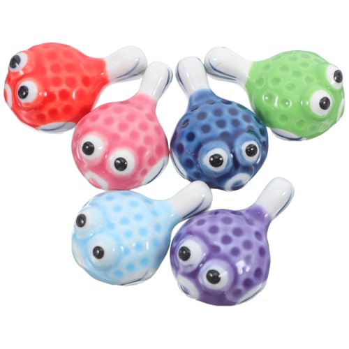 ULTECHNOVO Puffer Fish Chopstick Rest 1.88x1.25x0.9 in Ceramic Holder – Keeps Utensils Clean & Organized, Prevents Table Stains & Adds Whimsical Decor for Sushi Nights, Home Dining, Gift