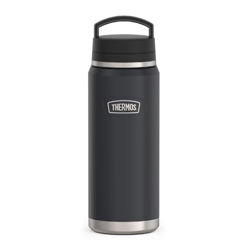 THERMOS ICON SERIES, Stainless Steel Dual Temperature Beverage Bottle, 40 oz, Granite 40 Ounces Graphite
