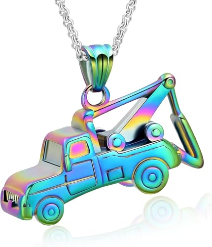 Hearbeingt Hook Arm Car Urn Necklace for Ashes Memorial Cremation Jewelry Colorful