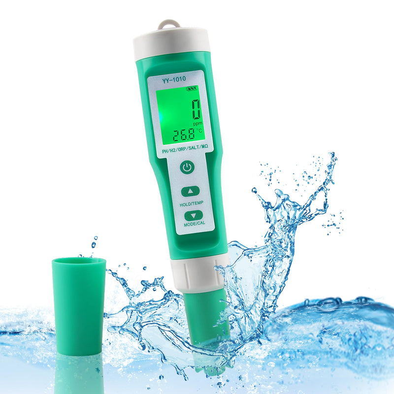 [Australia - AusPower] - Hydrogen Water Tester 10 in 1 Resistivity/Fertility/H2/pH/TDS/EC/ORP/S.G/Salt/Temp Meter with ATC pH Meter,0.01 High Accuracy pH Tester Digital,TDS Meter PPM Meter for Drinking,Hydroponics,Pool. 10-1 