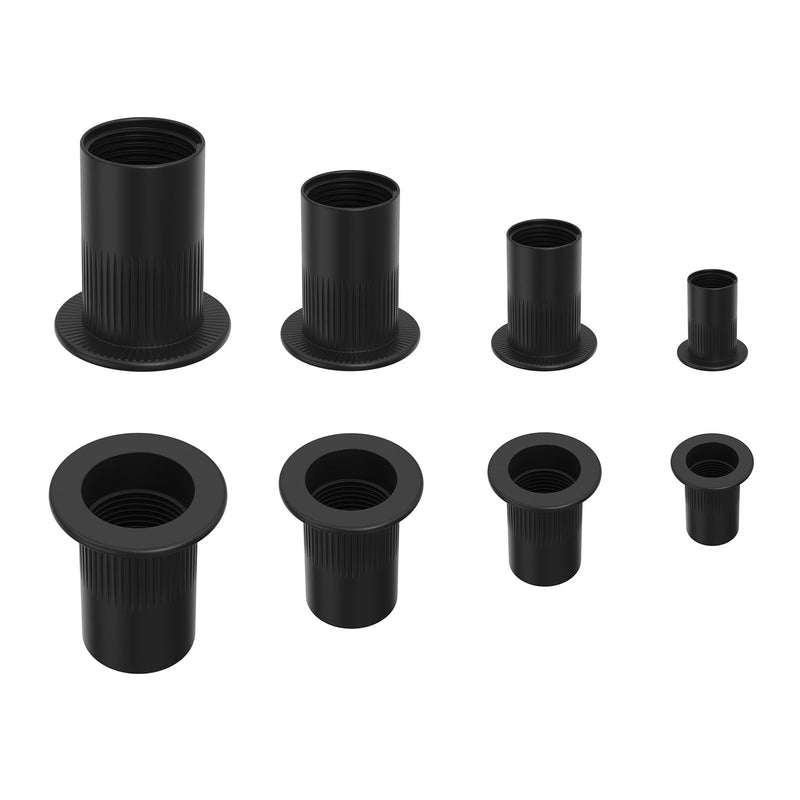 [Australia - AusPower] - QISHENG 100 PCS Black #10-24 Stainless Steel SAE Rivet Nuts,Stainless Steel 18-8 A2(304) Nut,Home Nut 