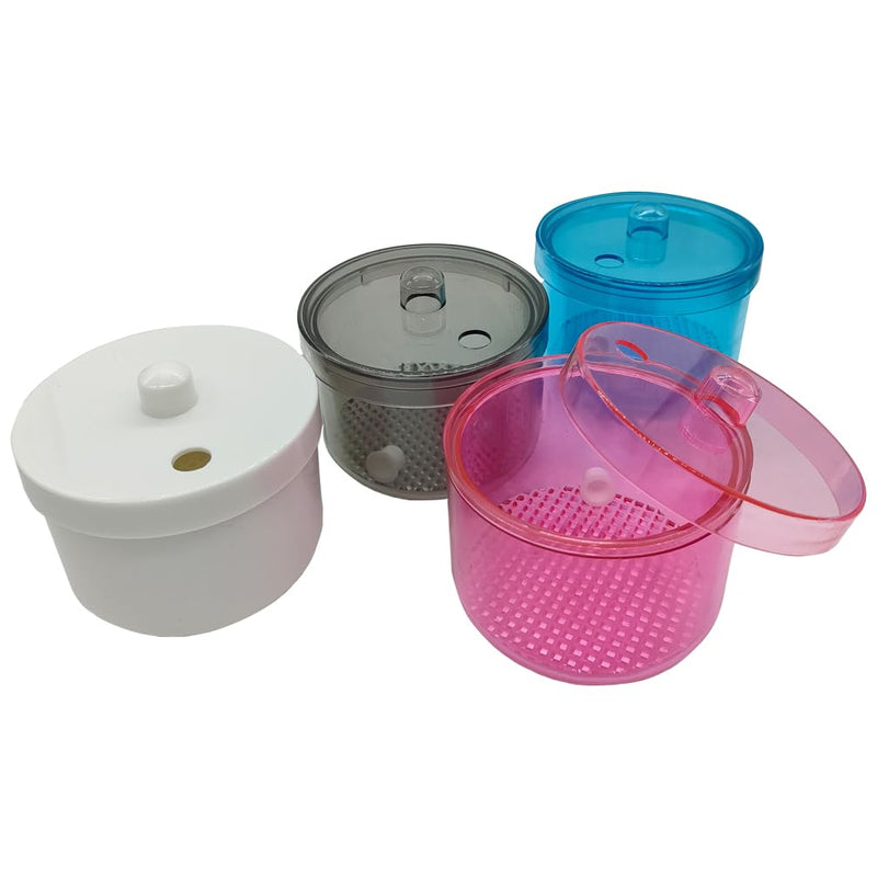 [Australia - AusPower] - Dental Burs Soak Box with Strainer, Bur Disinfection Box Dnetal Burs Holder Cleaner for Burs Cleaning, Soaking (Blue) Blue 
