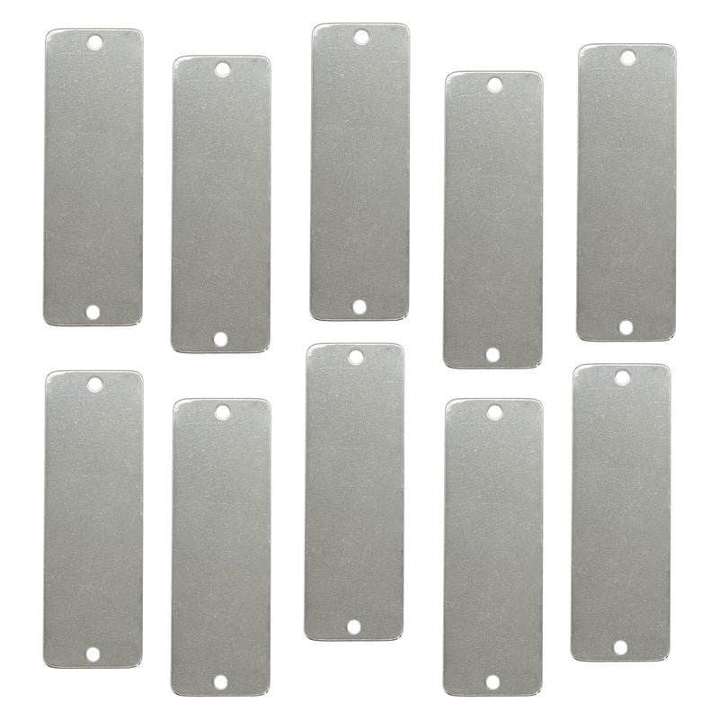StayMax Engraving Blank Tags Rectangle Stamping Blanks 1 x 3 Inch 50 Pack