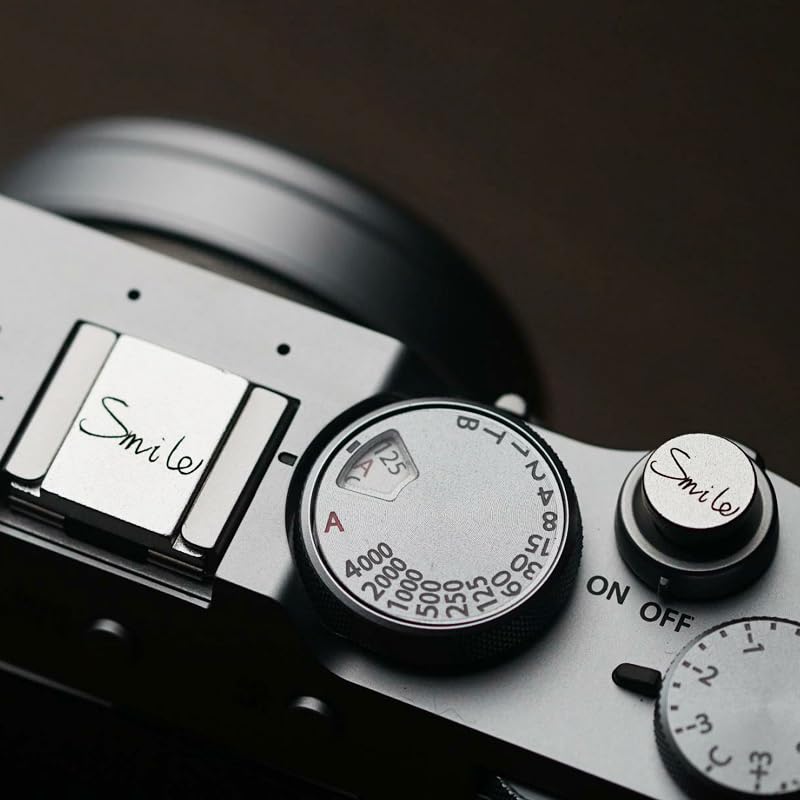 Smile Camera hot Shoe Cover Compatible with Fujifilm X-T30 X-T100 X-H1 X-T20 X100F X-T10 X-T3 X-T2 X-PRO2 X-PRO1 X-E3 X-A2 X-A5 X100T X100S X30 X70 (Smile Set) Smile set