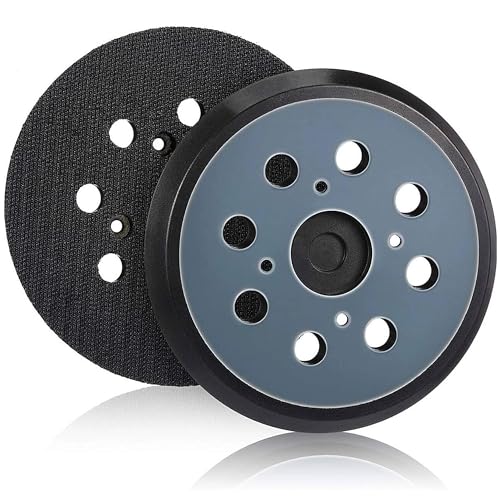 2 x Sanding Discs 125 mm , Sanding Disc Random Orbital Sander as Replacement Part Support Plate Pad for Makita BO5031, M9204, BO5021, BO5041743081-8 for DeWalt 151281-08 DW4388r, 8-Hole