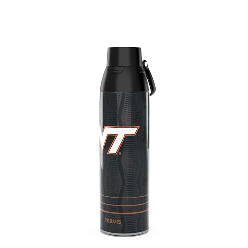 Tervis Venture Water Bottle Virginia Tech Hokies - Full Speed Triple Insulated Tumbler Travel Cup Keeps Drinks Cold & Hot, 26oz, Stainless Steel