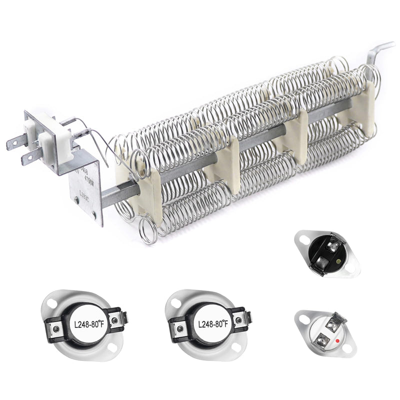 LA-1044 Dryer Heating Element and LA-1053 Dryer Thermostat Fuse Kit Compatible with Whirl-pool May-tag Dryers Replaces LA1044 AP4242494 PS2162280 PYET244AYW LNC7764A71