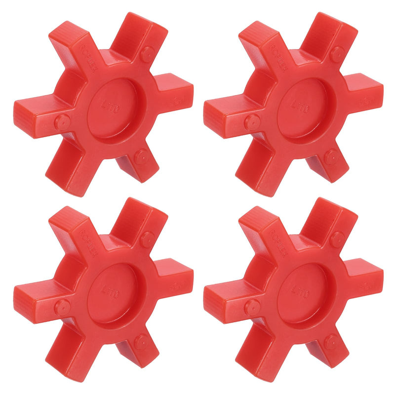 [Australia - AusPower] - Uxcell 4pcs L110 Jaw Coupling Insert, Urethane Flexible Solid Type Center Insert for L-Jaw Couplings, Red 