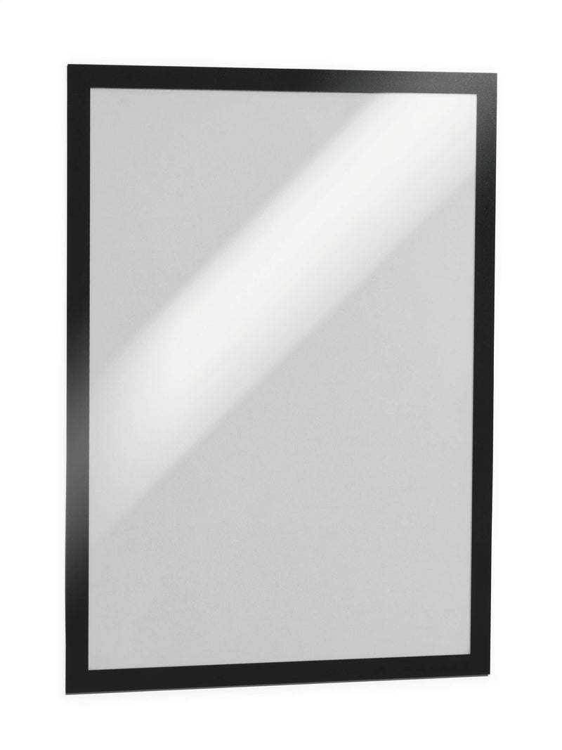 Durable Duraframe Sign Holder - Tabloid - Size 11" x 17" Inch - Black Magnetic Frame - Pack of 2