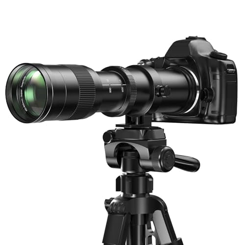 EF/EF-S 420-800mm F8.3 Telephoto Zoom Lens(MF) for Canon EOS Rebel T8i/T7i/T7/T6i/T5/T3i/T2i/XSi/SL3/SL2/T100/90D/80D/70D/50D/5D Mark IV/6D II/7D II/1D X III II-Manual Focus DSLR Cameras Lenses(Black) For Canon EF/EF-S (Black)