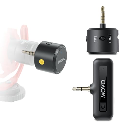 Movo WM-VXR10 Wireless Shotgun Mic Adapter for Camera/DSLR/3.5mm/TRS - Compatible VXR10, VXR10-PRO, and Rode VideoMicro TRS / Camera & DSLR