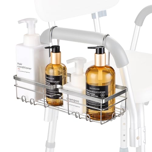 YUOROS 304 Stainless Steel Shower Caddy for Shower Chair 12"L×4.5"W×8.2"H