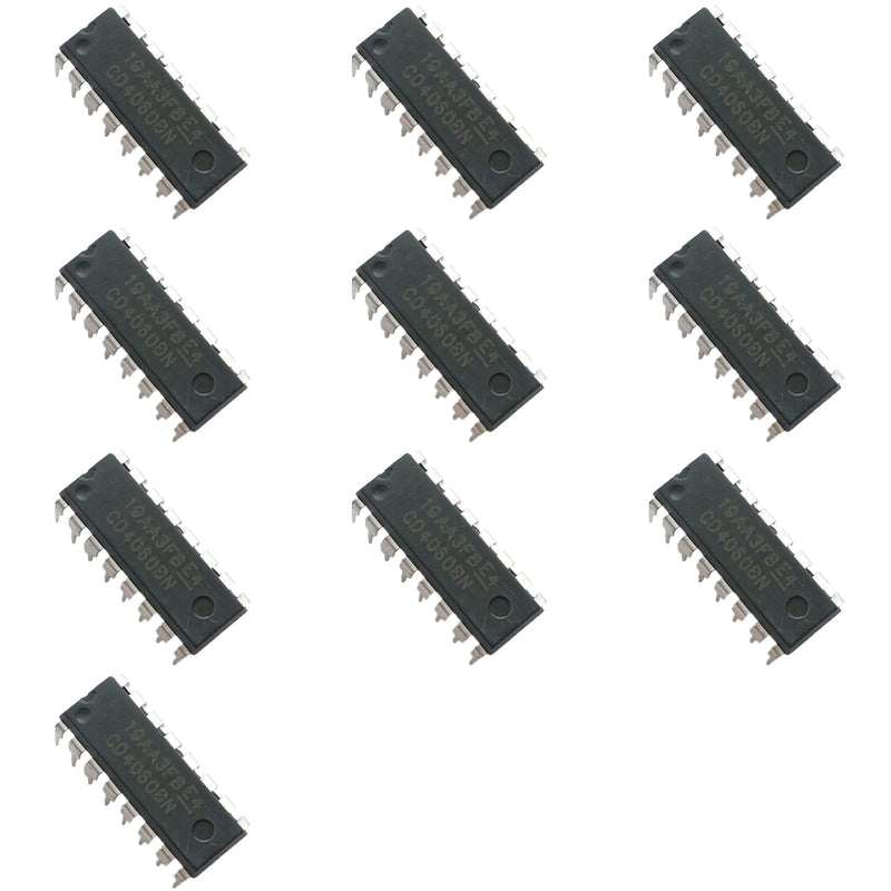 [Australia - AusPower] - 10pcs CD4060BE CD4060 CD COMS 14 Stage Ripple-Carry Binary Counters Divider Oscillator，DIP-16. 