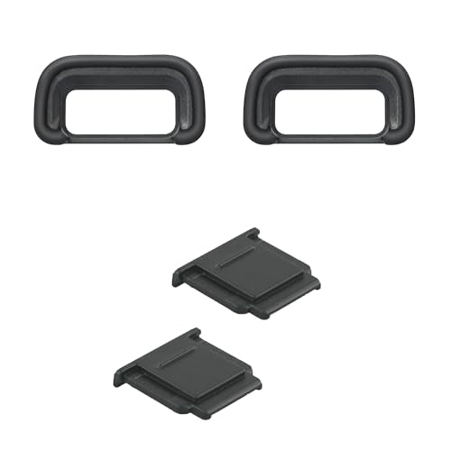 JJC 2-Pack FDA-EP20 Eyecup Eyepiece Eye Cup & FA-SHC1M Hot Shoe Cover Cap for Sony A6700 Camera