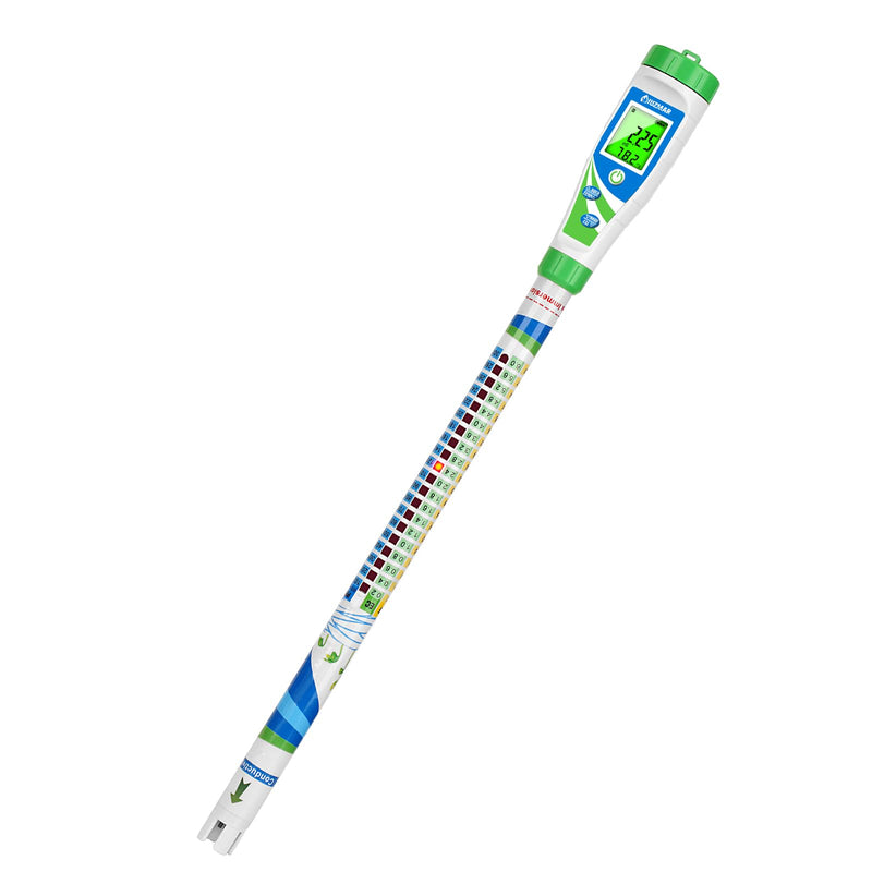 [Australia - AusPower] - UIUZMAR Digital Conductivity Tester (EC, ppm 500, ppm700, CF) PPM and EC Meter Truncheon Nutrient Meter with Light Indicator for Hydroponics Gardening, Hydroponics Growing Tent and Reservoir 