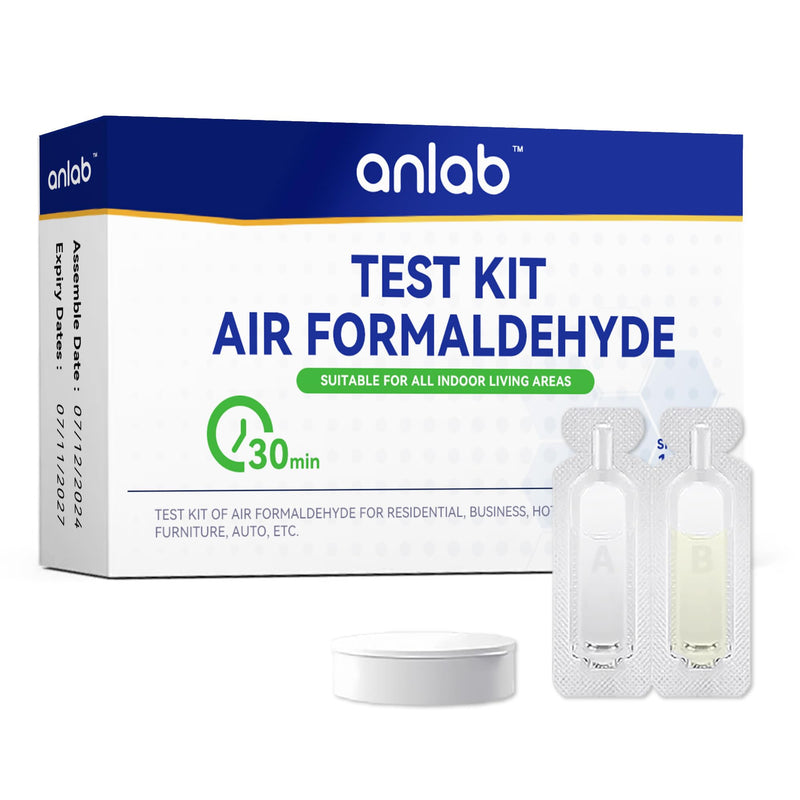 anlab™ Air Formaldehyde (HCHO) DIY Test Kit - Used for Air Quality Testing, Detector Used for Home, Residential, Business, Hotel, Hospital, School, Furniture, Auto (Pack of 3)