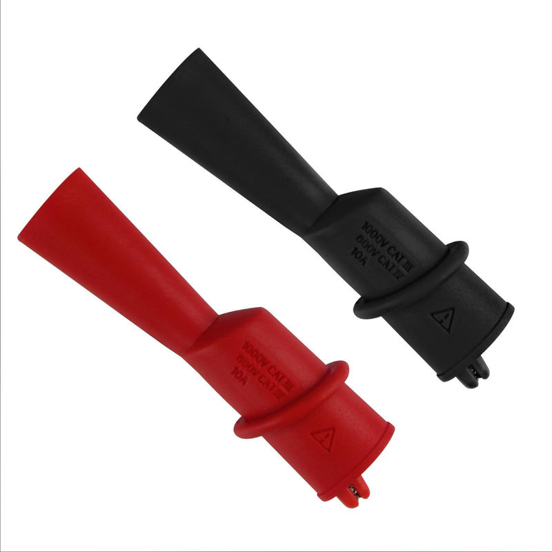 [Australia - AusPower] - AC175 Threaded Slide-On Alligator Clip Set with Flexible Boots Compatible with Fluke TL71, TL75, TL175 and TP175 Test Leads 