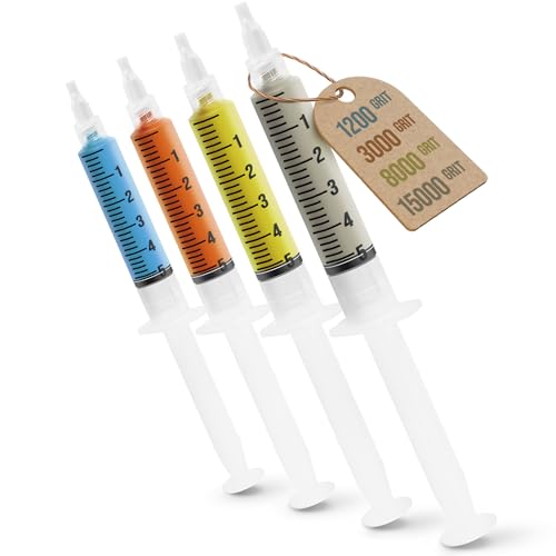 Lands Superabrasives oil-soluble LSDIAC diamond polishing compound set, 1200–15000 grit, 4 x 5g syringes