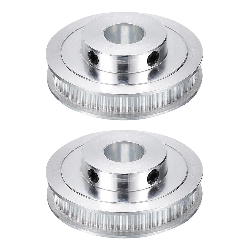 [Australia - AusPower] - uxcell 2pcs GT-2 Pulley Synchronous Wheel 80 Teeth 14mm Bore, Fit with 6mm Width Belt, Aluminum Alloy Timing Pulley Wheel for 3D Printer, CNC Machine 