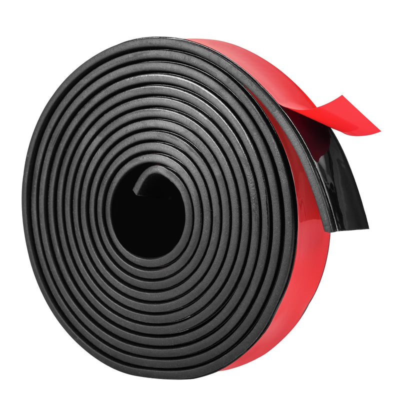 Adhesive Rubber Strips 1" Wide x1/8" Thick x15' Long Neoprene Rubber Sheets, Rolls & Strips with Adhesive Backing Rubber Pads Self Stick Seal Rubber Gasket Adhesive Back for Matting Padding 1" Wide x1/8"Thick x15' Long
