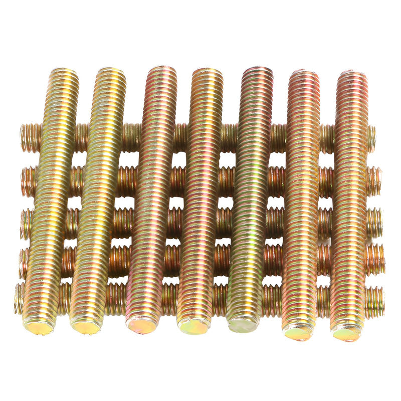 [Australia - AusPower] - 5/16" x 4" Fully All Threaded Rod Studs, 12pcs Carbon Steel Color Zinc Finished Right Hand Thread Screws for Furniture Garden Railing Mounting Assembly, Fastening Steel Frame Connections 5/16" x 4" 