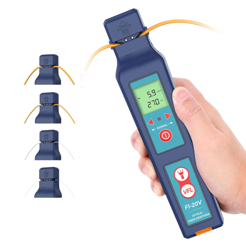 [Australia - AusPower] - Optical Fiber Traffic Identifier OFI FI-20V All-in-one Chuck Live with VFL LED Light 800nm-1700nm Detector Traffic Identifier Suitable for 0.25/0.9/2.0/3.0mm Small and Practical 