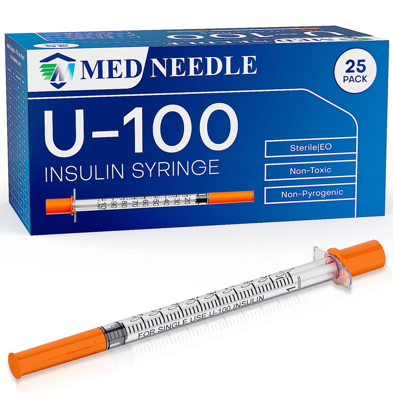 [Australia - AusPower] - Insulin Syringe U-100 | 1cc with 31G 5/16" (8mm) Needle, Pack of 100 31G-8MM-100PCS 100.0 