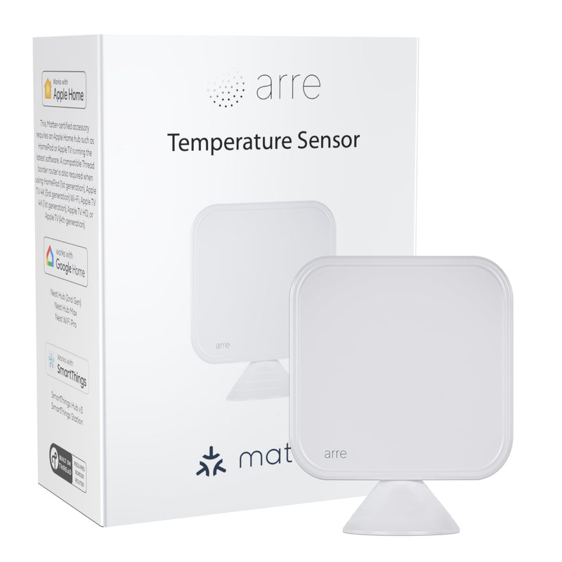 [Australia - AusPower] - arre Temperature Humidity Air Pressure Sensor with Matter & Thread Support | Works with Apple Home HomeKit, Google Home, Samsung SmartThings & Amazon Alexa 