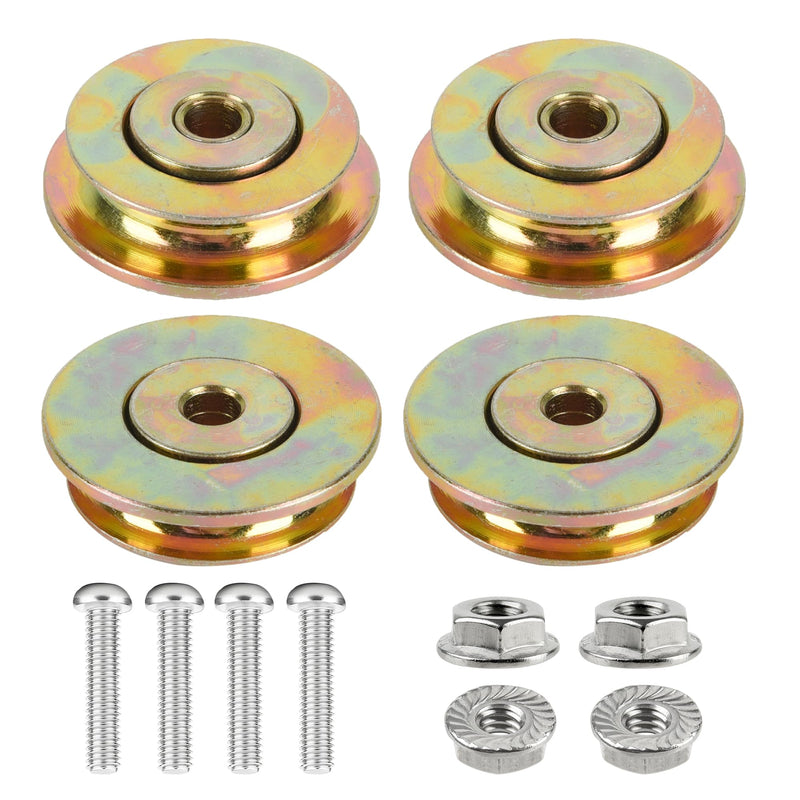 [Australia - AusPower] - Upgrade Cut-Off Flange Track Bearings Kit, 12334 Rollers, 12364 Screws, 10094 Lock Nuts, Replacement and Guaranteed Fit for Tapco Pro & Max - Durable Stainless Steel, Easy Installation (4) 4 