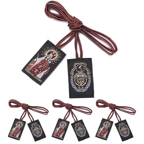 Escapularios Catolicos,3 Pack Escapulario de la Virgen del Carmen,Handmade Brown Scapular of Our Lady of Mount Carmel,Scapulars Catholic Regalos Católicos Para Mujer