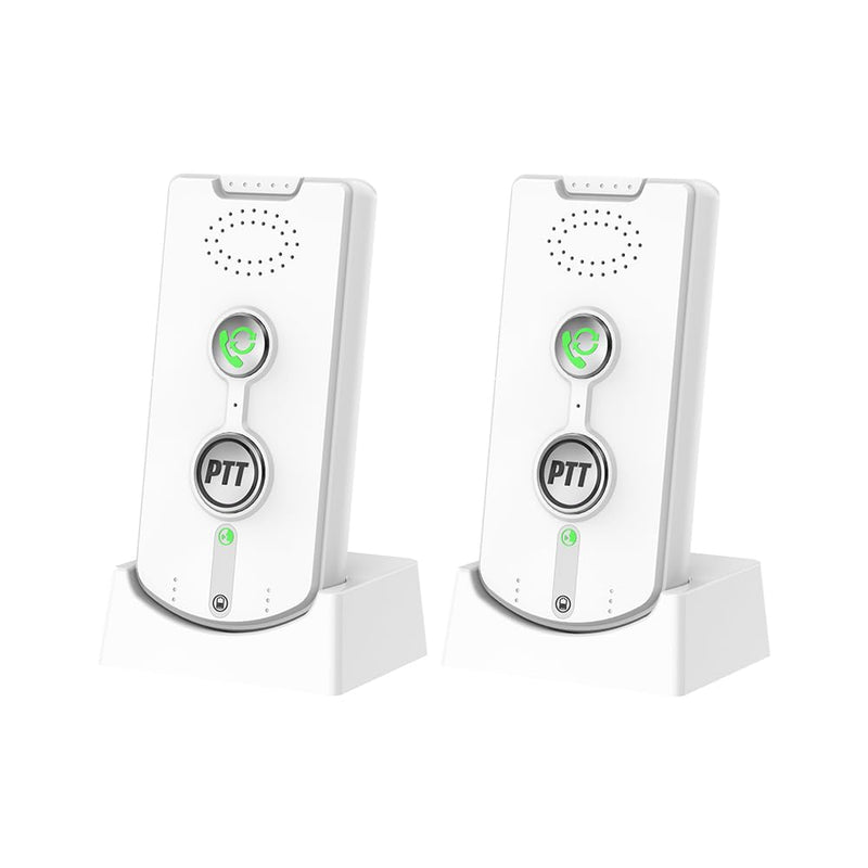 [Australia - AusPower] - 2Pcs Intercoms Wireless for Home Voice Bidirectional Caller Home Ultra Long Distance Portable Wireless Voice Interphone Elderly Caller Room to Room Communication Intercom Two Way Ringtone Call White 
