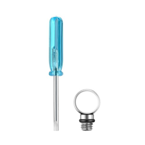 Screw Top Ring with Screwdriver for Cremation Jewelry -Silver Silver Top Ring & Screwdriver
