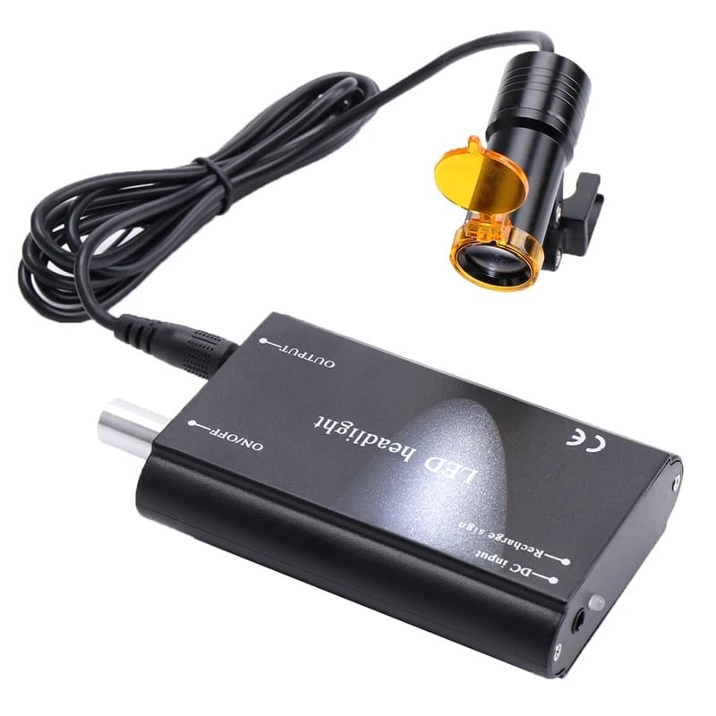 [Australia - AusPower] - 5W LED Light On Dental Loupes with Filter Portable Led Headlight with Belt-Clip Rechargeable Battery 