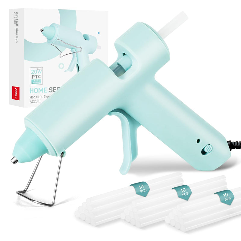 [Australia - AusPower] - Hot Glue Gun, Mini Hot Glue Gun Kit with 30 Glue Sticks, Consistent Flow, Fast Heating& Ergonomic Design for School Arts& Crafts, DIY Projects and Home Repairs& Decoration 20W Hot Glue Gun 