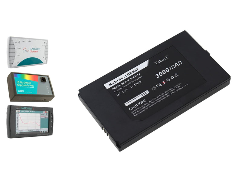 [Australia - AusPower] - LQ2-BAT Replacement Battery Compatible with Go Direct SpectroVis Plus LabQuest 2 LabQuest Stream Plus Spectrophotometer Equipment Battery 3.7V/3000mA 