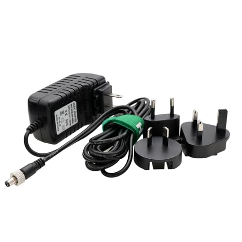 12V Locking DC Power Supply for Blackmagic Studio Camera 4K 6K Pro, Video Assist 5" 7" Monitor, Atomos Ninja V Inferno, Hollyland Mars 400s, SmallHD 702 Video Wireless Transmission Straight DC, 12V 3A