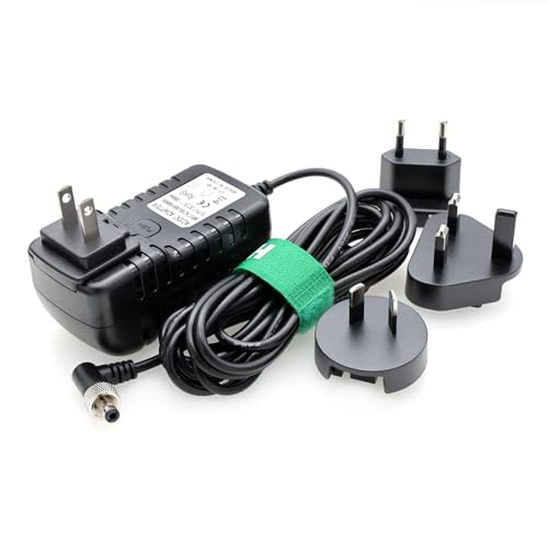 12V Locking DC Power Adapter Right Angle for Blackmagic Video Assist Monitor Studio Camera 6K 4K Plus G2, Atomos Ninja V, Hollyland Mars 400s, SmallHD 702 Video Wireless Transmission Angled DC, 12V multi plug