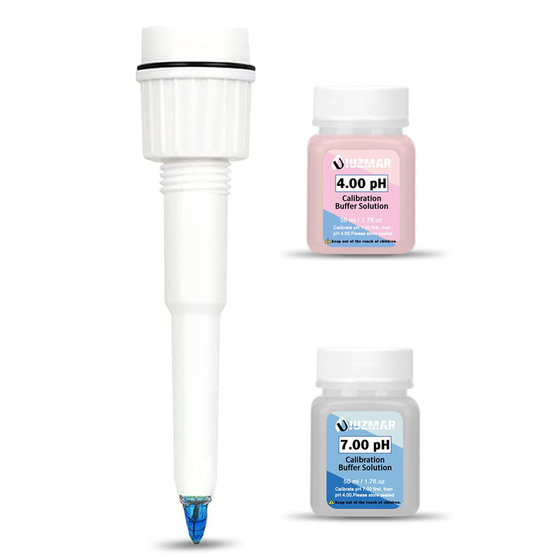 [Australia - AusPower] - pH Meter Calibration Solution(4.00&7.00) and Replacement pH Probe for UIUZMAR Spear Food pH Meter 