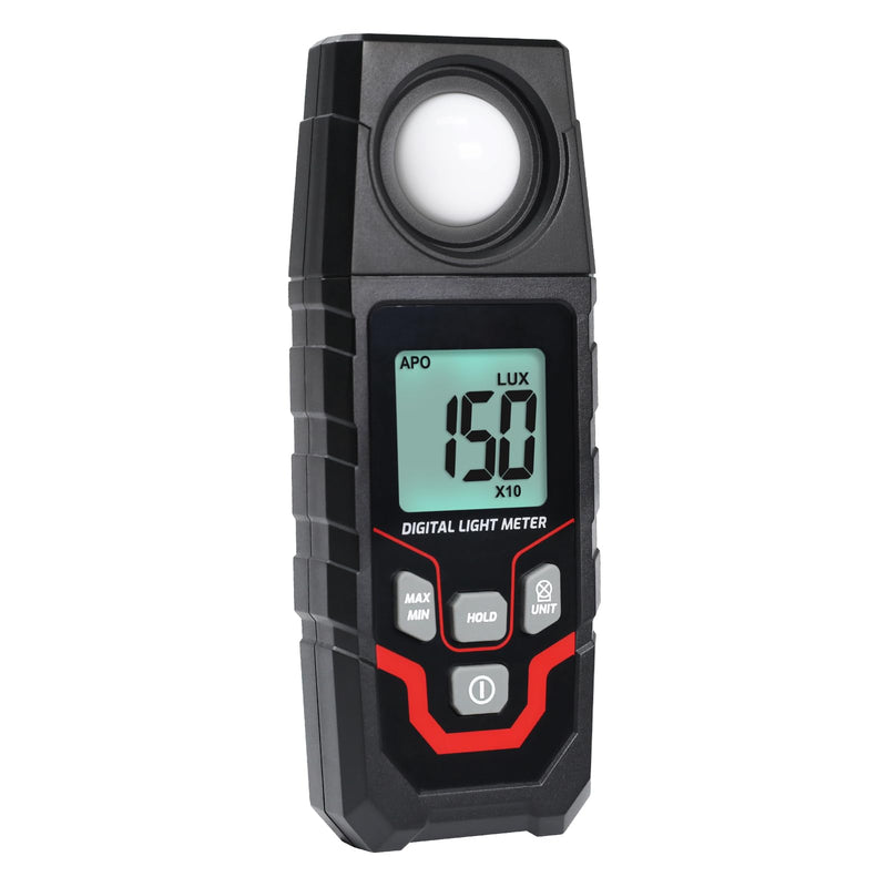 [Australia - AusPower] - Light Meter Illuminance LuxMeter Handheld Photometer LUX/FC Switchable Units 0.1 to 200,000 LUX and 0.01 to 20,000 FC with LCD Backlight for Indoor Outdoor Film Photography lumens 