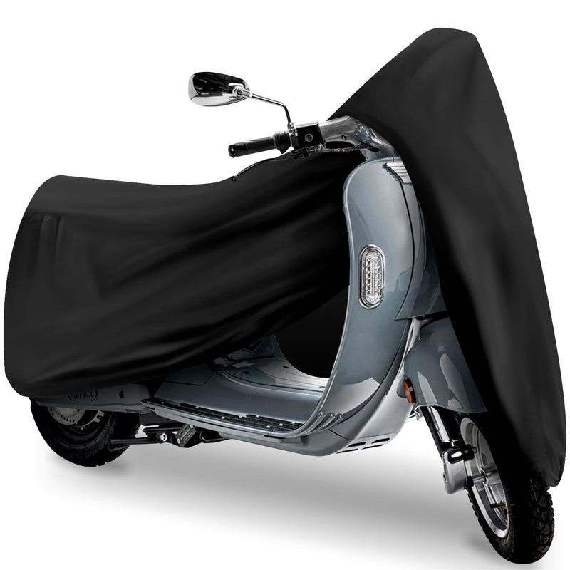 [Australia - AusPower] - Scooter Cover, Waterproof Moped Cover, Vespa Cover, Outdoor Windproof and UV, for 72" Long Yamaha Honda Ruckus Motorbike Cover (Black) Black S-72 inch 