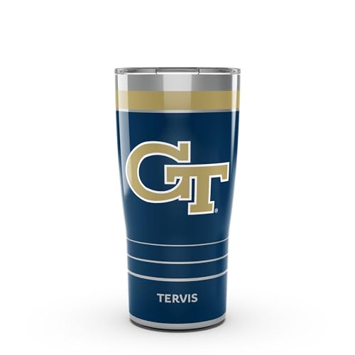 Tervis Traveler Georgia Tech Yellow Jackets - MVP Triple Walled Insulated Tumbler Travel Cup Keeps Drinks Cold & Hot, 20oz, Stainless Steel