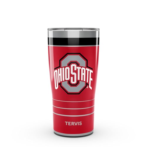 Tervis Traveler Ohio State Buckeyes - MVP Triple Insulated Tumbler Travel Cup Keeps Drinks Cold & Hot, 20oz, Stainless Steel Multicolor