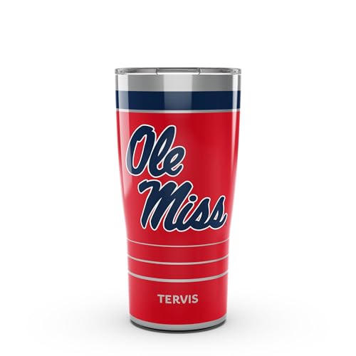 Tervis Traveler Ole Miss Rebels - MVP Triple Insulated Tumbler Travel Cup Keeps Drinks Cold & Hot, 20oz, Stainless Steel
