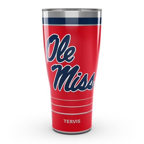 Tervis Traveler Ole Miss Rebels - MVP Triple Insulated Tumbler Travel Cup Keeps Drinks Cold & Hot, 30oz, Stainless Steel