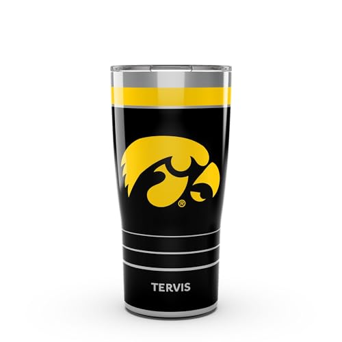 Tervis Traveler Iowa Hawkeyes - MVP Triple Insulated Tumbler Travel Cup Keeps Drinks Cold & Hot, 20oz, Stainless Steel