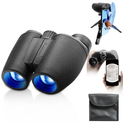 8x30 Binoculars for Adults & Kids with Tripod & Phone Adapter Black With Accessories