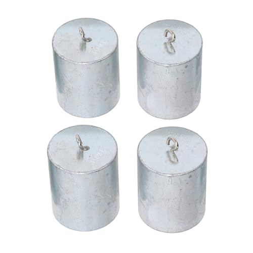200g Precision Calibration Weight Set for Highest Accuracy, Chrome-plated Steel, 4-Piece with Hooks, Compact Storage Box for Laboratory and School Supplies