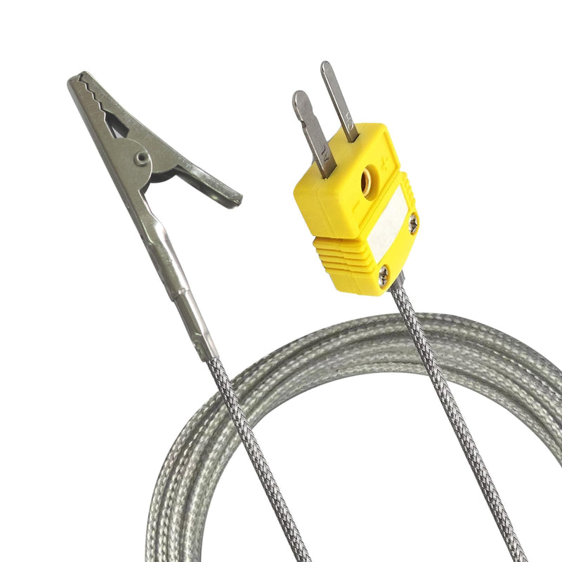 [Australia - AusPower] - K Type Thermocouple Probe TL0500 Alligator Clip Temperature Probe Range -40℉ to 850℉ K-Type Thermocouple Temperature Sensor Probe 