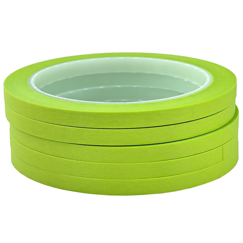 JINBING Washi Paper Masking Tape Art Tape for DIY Nail Arts Drawing Pattern Making 1/4 Inch x 27 Yard (Apple Green) Apple green